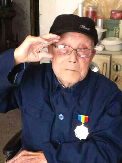 抗戰老兵李德生(鮑丙響攝)